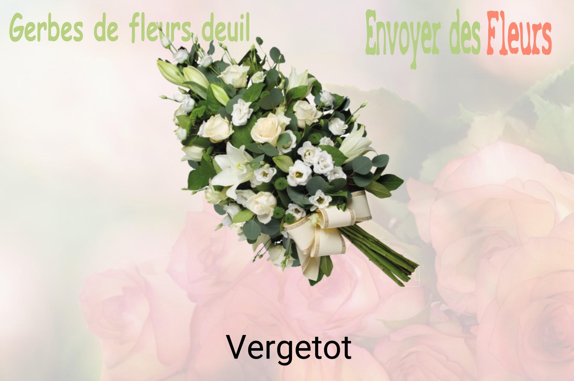 Gerbe de fleurs de deuil livrée à Vergetot